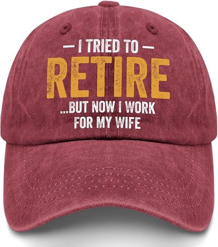 Weiweiwu I Tried to Retire but Now i Work for My Wife Ball caps Vintage Cotton Washed Baseball Caps in Kuwait