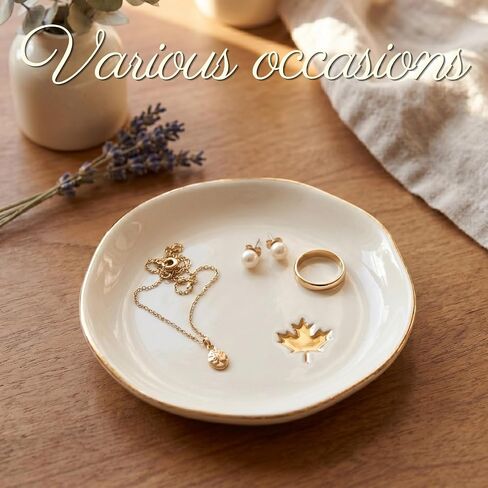 InnoBeta Canada Maple Gifts for Women, Ceramic Jewelry Tray Decorative Trinket Dish for Rings Earring in Kuwait