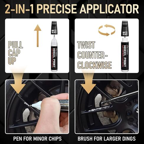 Black Rim Touch Up Paint Pen(Gloss Black) in Kuwait
