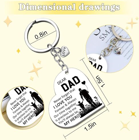 Father Day Gifts Dad Gifts from Daughter Son Best Dad Ever Gift Cool Daddy Keychain for Father from Kids Fathers Day Birthday Gifts Ideas for Fathers in Saudi Arabia
