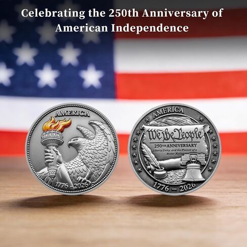 Anniversary Challenge Coin Medal Keychain Patriotic with Leather Coin Holder in Saudi Arabia