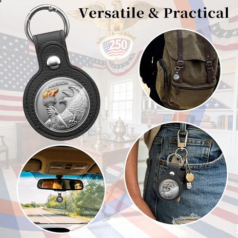 Anniversary Challenge Coin Medal Keychain Patriotic with Leather Coin Holder in Saudi Arabia