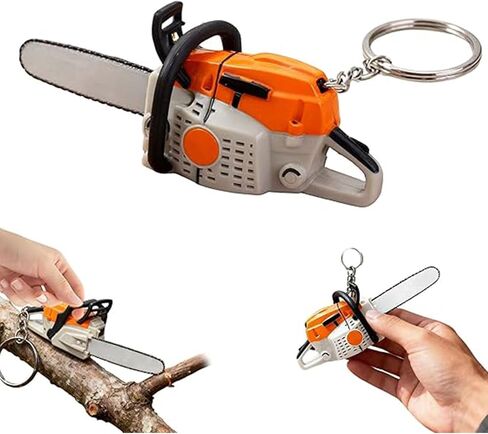 Mini Chainsaw Keychain, Portable Chainsaw Key Ring, Perfect for Arborists, Woodworking Fans, and Collectors in Saudi Arabia