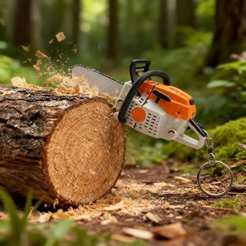 Mini Chainsaw Keychain, Portable Chainsaw Key Ring, Perfect for Arborists, Woodworking Fans, and Collectors in Saudi Arabia