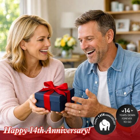 14th Anniversary Keepsake Gifts for Him 14 Years Down Forever To Go Pocket Hug Keychain for Husband Hubby Ivory Gifts for 14th Anniversary Pocket Hug Token Ivory Wedding Souvenir Coin in Saudi Arabia