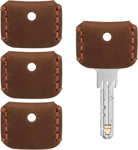 Leather Key Covers Caps - Key Toppers Identifiers Head Sleeves Use for Standard Flat House & Office & Apartment in Saudi Arabia