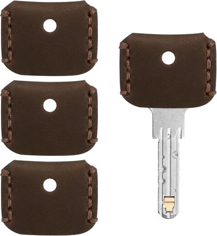 Leather Key Covers Caps - Key Toppers Identifiers Head Sleeves Use for Standard Flat House & Office & Apartment in Saudi Arabia