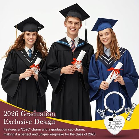 EVNEED 6 Pcs Class of 2026 Keychain Graduation Keychain Gifts Bulk Senior Night Gifts for Women Men (Style 2) in Saudi Arabia