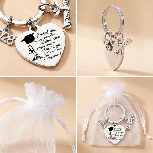 EVNEED 6 Pcs Class of 2026 Keychain Graduation Keychain Gifts Bulk Senior Night Gifts for Women Men (Style 2) in Saudi Arabia