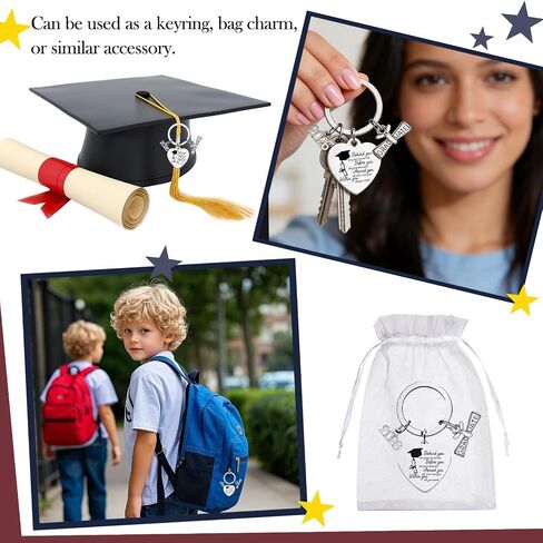 EVNEED 6 Pcs Class of 2026 Keychain Graduation Keychain Gifts Bulk Senior Night Gifts for Women Men (Style 2) in Saudi Arabia