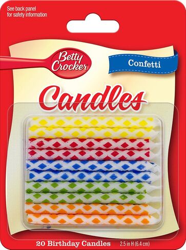 Betty Crocker Candles, Confetti, 20 CT in Saudi Arabia