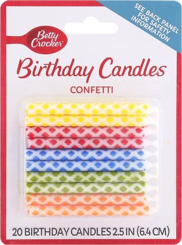 Betty Crocker Candles, Confetti, 20 CT in Saudi Arabia