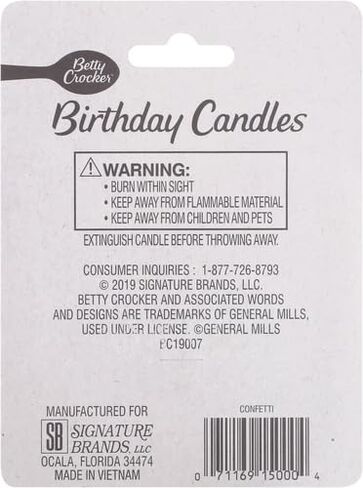 Betty Crocker Candles, Confetti, 20 CT in Saudi Arabia