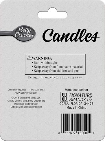 Betty Crocker Candles, Confetti, 20 CT in Saudi Arabia