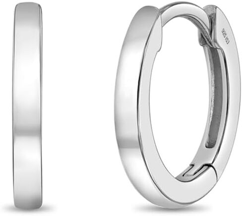 925 Sterling Silver Standard Huggie Hoop Earring 9mm For Toddlers and Little Girls - Young Girls Huggie Hoop Earrings For Everyday Wear - Small Hoop Earrings For Children in Kuwait