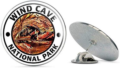 Round Wind CAVE National Park (Hike Travel rv) Metal 0.75" Lapel Hat Pin Tie Tack Pinback in Kuwait