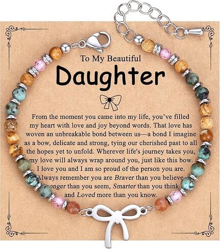 Bow Bracelets for Women,Teen Girls, Unique Birthday Gifts for Women, Friends, Sister, Daughter, Granddaughter, Niece on Graduation Easter Mothers Day Christmas Jewelry Trendy Stuff in Kuwait