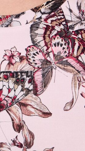 L'AGENCE Women's Ressi Short Sleeve Butterfly Crew Tee in Saudi Arabia