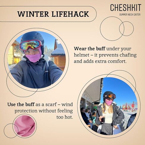 Organic Cotton Breathable Summer Neck Gaiter for Men and Women - Face Scarf for Outdoor Activities (Apricot, Small, 2 Pack) in Saudi Arabia