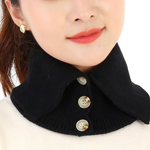 Scarf Collar for Women Winter False Collar Scarfs for Women Neck Wrap Men Women Turtleneck Collar Scarf Knitted Elastic in Saudi Arabia