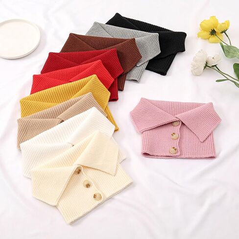 Scarf Collar for Women Winter False Collar Scarfs for Women Neck Wrap Men Women Turtleneck Collar Scarf Knitted Elastic in Saudi Arabia