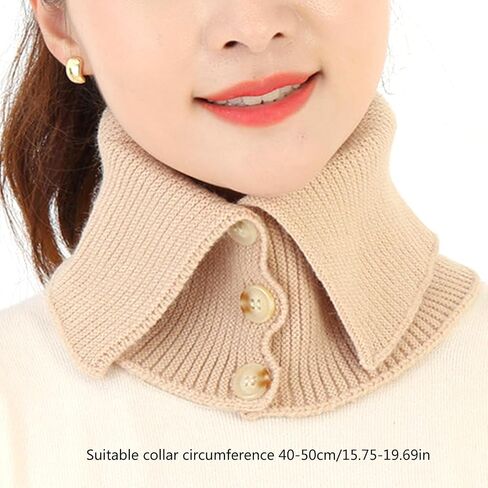 Scarf Collar for Women Winter False Collar Scarfs for Women Neck Wrap Men Women Turtleneck Collar Scarf Knitted Elastic in Saudi Arabia