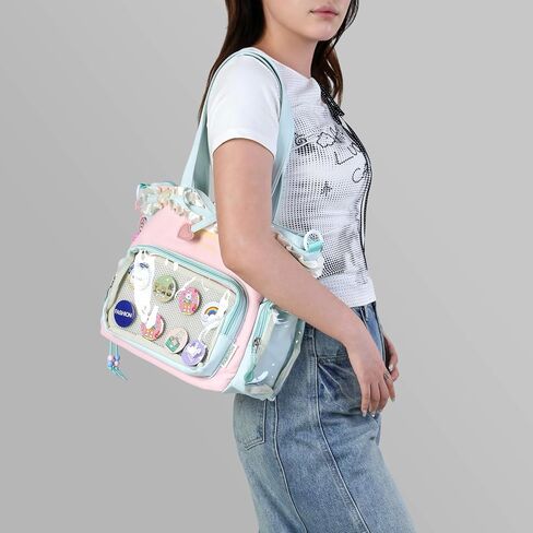 EKEKEKEN Kawaii Ita Bag، حقيبة عرض لطيفة مع حشوة، محفظة Anime Ita Crossbody Y2K حقيبة كتف جمالية | تصميم حلو in Kuwait