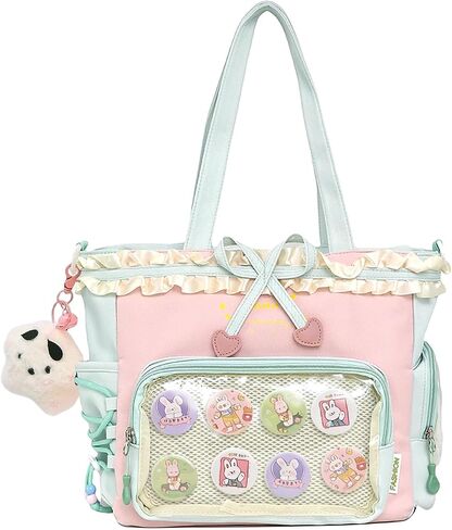 EKEKEKEN Kawaii Ita Bag، حقيبة عرض لطيفة مع حشوة، محفظة Anime Ita Crossbody Y2K حقيبة كتف جمالية | تصميم حلو in Kuwait
