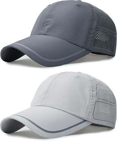 TAGVO Baseball Cap Mens 2 Packs Quick Dry Breathable Sports Baseball Caps Lightweight Foldable UV Protection Baseball Caps in Saudi Arabia