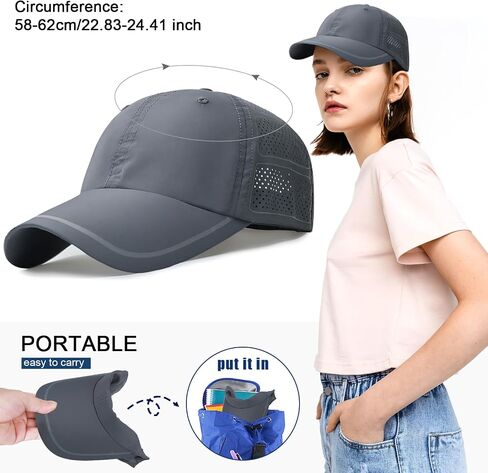 TAGVO Baseball Cap Mens 2 Packs Quick Dry Breathable Sports Baseball Caps Lightweight Foldable UV Protection Baseball Caps in Saudi Arabia