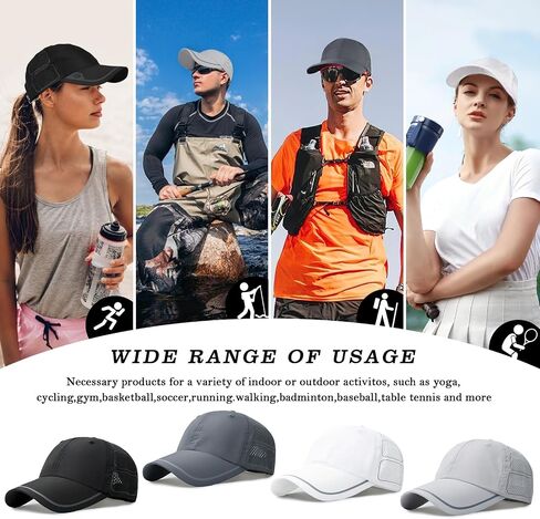 TAGVO Baseball Cap Mens 2 Packs Quick Dry Breathable Sports Baseball Caps Lightweight Foldable UV Protection Baseball Caps in Saudi Arabia