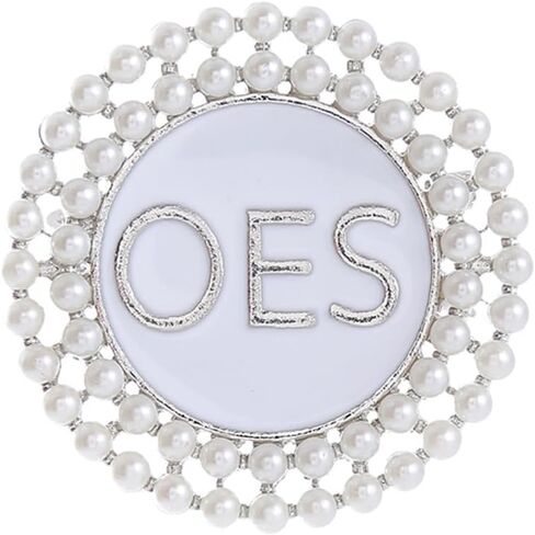 OES Pearl Brooch Order Of The Eastern Star Sorority Letters Social Club Jewelry Gifts For Women in Kuwait