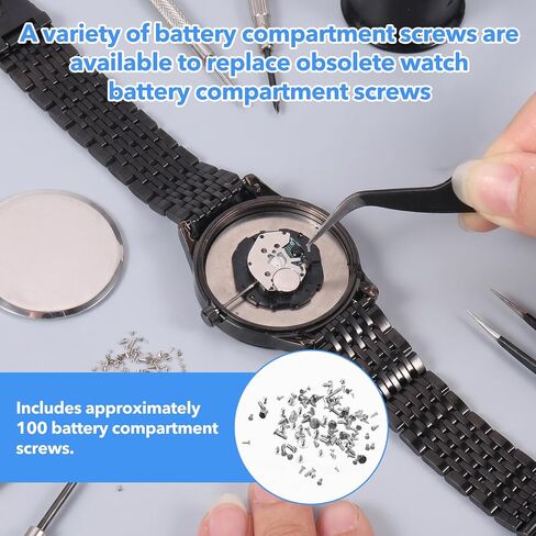 100PCS Watch Screws Watch Battery Clamp Screws Assortment Kit | Micro screws replaces old battery clamp screw in watches for watchrepair and watchmaking in Saudi Arabia