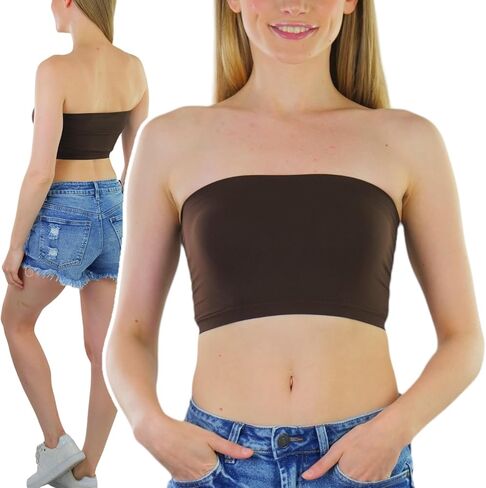 حمالة صدر نسائية من ToBeInStyle بدون حمالات صيفية غير مبطنة بطبقات من Bandeau Bralette in Kuwait