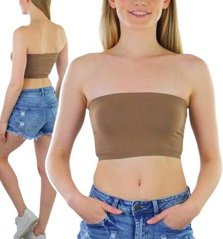 حمالة صدر نسائية من ToBeInStyle بدون حمالات صيفية غير مبطنة بطبقات من Bandeau Bralette in Kuwait