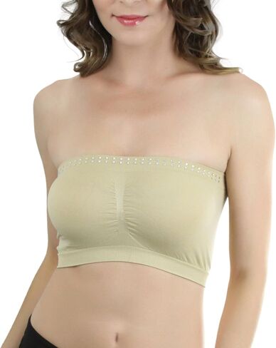 حمالة صدر نسائية من ToBeInStyle بدون حمالات صيفية غير مبطنة بطبقات من Bandeau Bralette in Kuwait