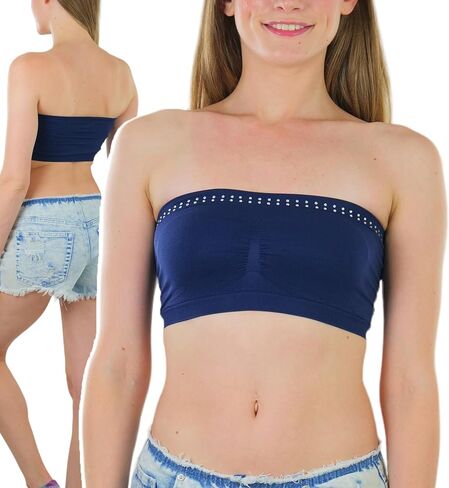 حمالة صدر نسائية من ToBeInStyle بدون حمالات صيفية غير مبطنة بطبقات من Bandeau Bralette in Kuwait
