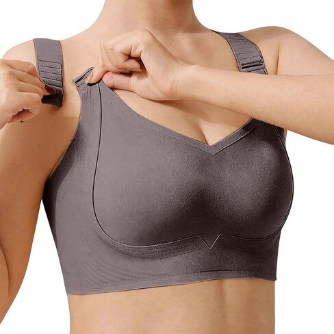 حمالة صدر نسائية لرفع الثديين من أجل ترهل الثديين، حمالة صدر تي شيرت لاسلكية بدون خياطة، تغطية كاملة، أشرطة قابلة للتعديل، حمالة صدر يومية in Kuwait
