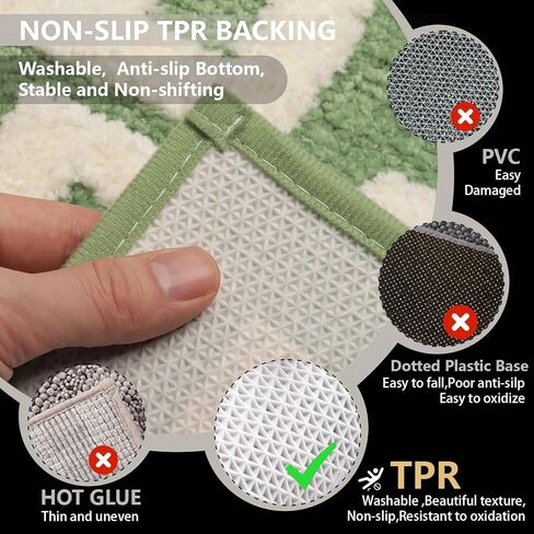 KOEXM Get Naked Bath Mat Cute Bathroom Rugs for Home Decor Non Slip Microfiber Rugs for Bathroom Floor Shower, Green 16" x 24", Machine Washable in Saudi Arabia