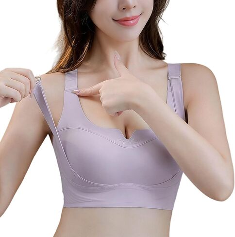 حمالة صدر نسائية لرفع الثديين من أجل ترهل الثديين، حمالة صدر تي شيرت لاسلكية بدون خياطة، تغطية كاملة، أشرطة قابلة للتعديل، حمالة صدر يومية in Kuwait