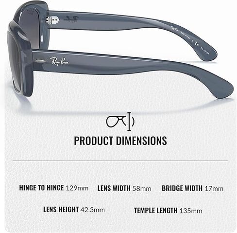 Ray-Ban RB4101 Jackie Ohh Transparent Polarized Butterfly Shape Sunglasses With Eyewear Kit Bundle - High Bridge Fit - Beach Sunglasses in Kuwait