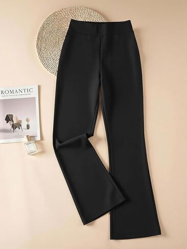 Flare Leggings for Women Tummy Control Flared Leggings No Front Seam Yoga Pants Women High Waisted Workout Bell Bottoms in Kuwait