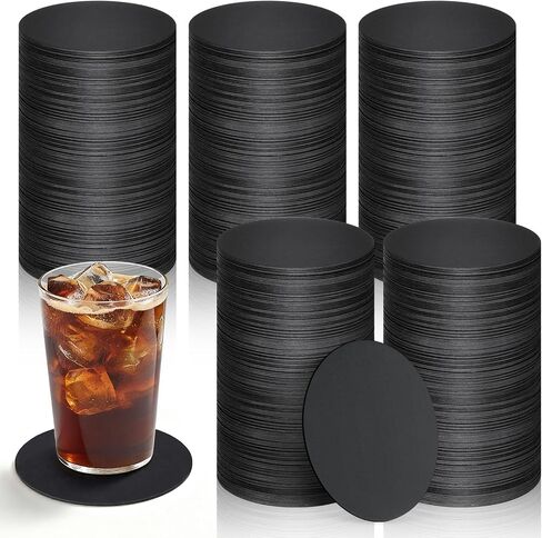 300 Pcs Disposable Paper Coasters Bulk 1MM, 4 Inch Round Cardboard Blank, Absorbent Paper Coasters for Drinks, for Bar Wedding Party DIY Crafts (White) in Saudi Arabia