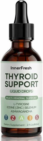 InnerFresh Thyroid Support Drops, Inner Fresh Thyroid Support Liquid Drops for Women, Hormone Balance & Healthy Metabolism Support, with Selenium, Zinc, Iodine, L-Tyrosine & Ashwagandha (1) in Kuwait