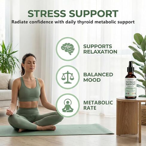 InnerFresh Thyroid Support Drops, Inner Fresh Thyroid Support Liquid Drops for Women, Hormone Balance & Healthy Metabolism Support, with Selenium, Zinc, Iodine, L-Tyrosine & Ashwagandha (1) in Kuwait