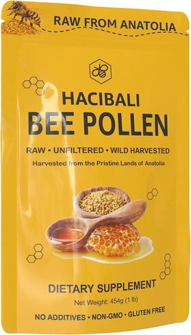 Organic Bee Pollen Granules – 1 lb (454g) – Raw & Natural – EU & USDA Organic Certified – Halal, Kosher, GMP, ISO 22000 – Premium Anatolian Bee Pollen Superfood in Kuwait