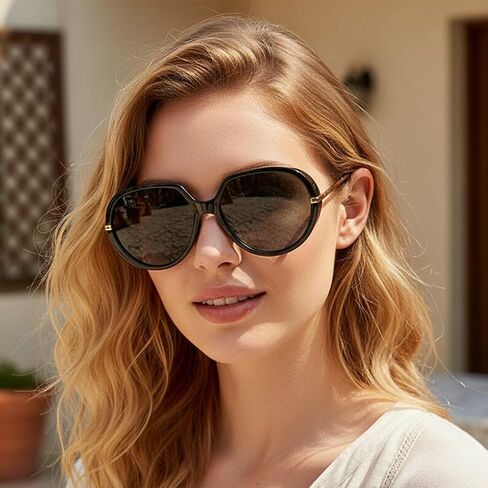 willochra Oversized Pilot Sunglasses with Earring for Women Large Big UV400 Protection Designer 2026 Ladies Shades in Kuwait