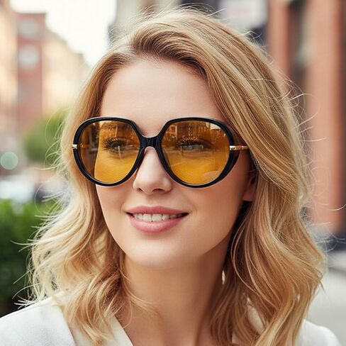 willochra Oversized Pilot Sunglasses with Earring for Women Large Big UV400 Protection Designer 2026 Ladies Shades in Kuwait