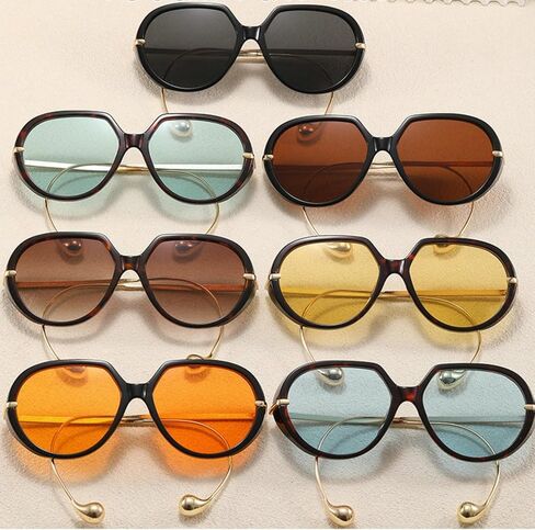willochra Oversized Pilot Sunglasses with Earring for Women Large Big UV400 Protection Designer 2026 Ladies Shades in Kuwait