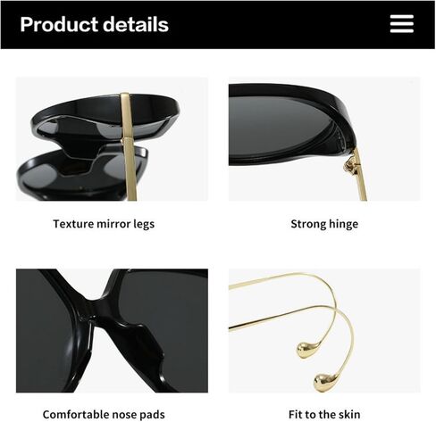 willochra Oversized Pilot Sunglasses with Earring for Women Large Big UV400 Protection Designer 2026 Ladies Shades in Kuwait